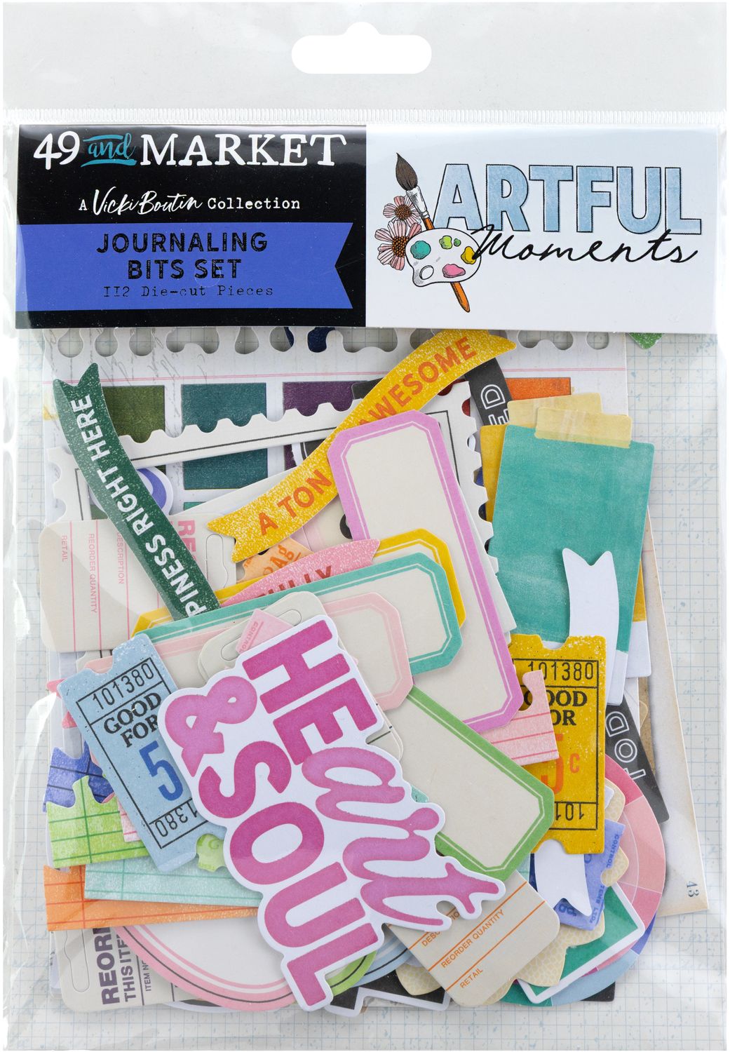 49 And Market - Vicki Boutin - Artful Moments - Die-Cuts - Journaling Bits