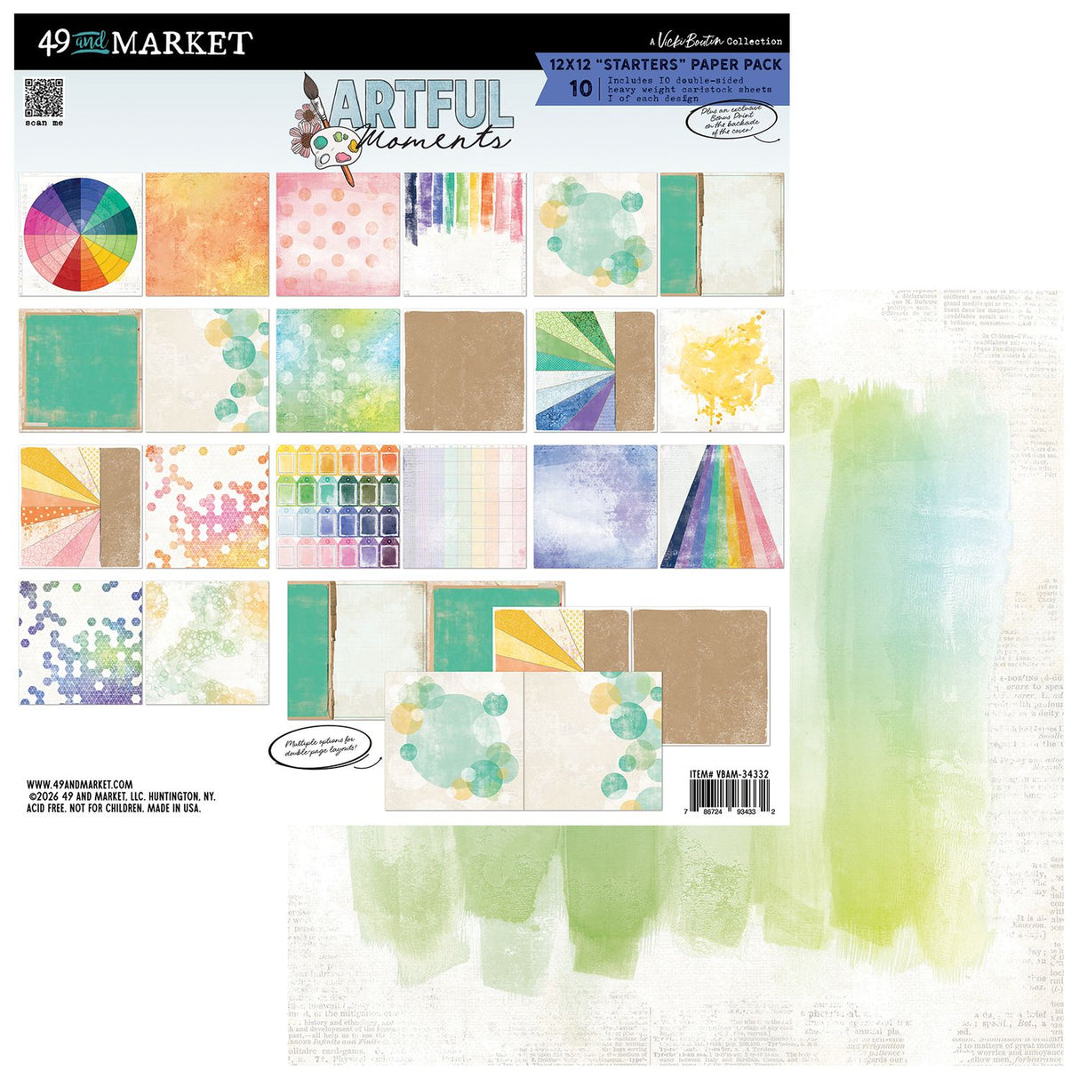 49 And Market - Vicki Boutin - Artful Moments - Collection Pack 12"X12"