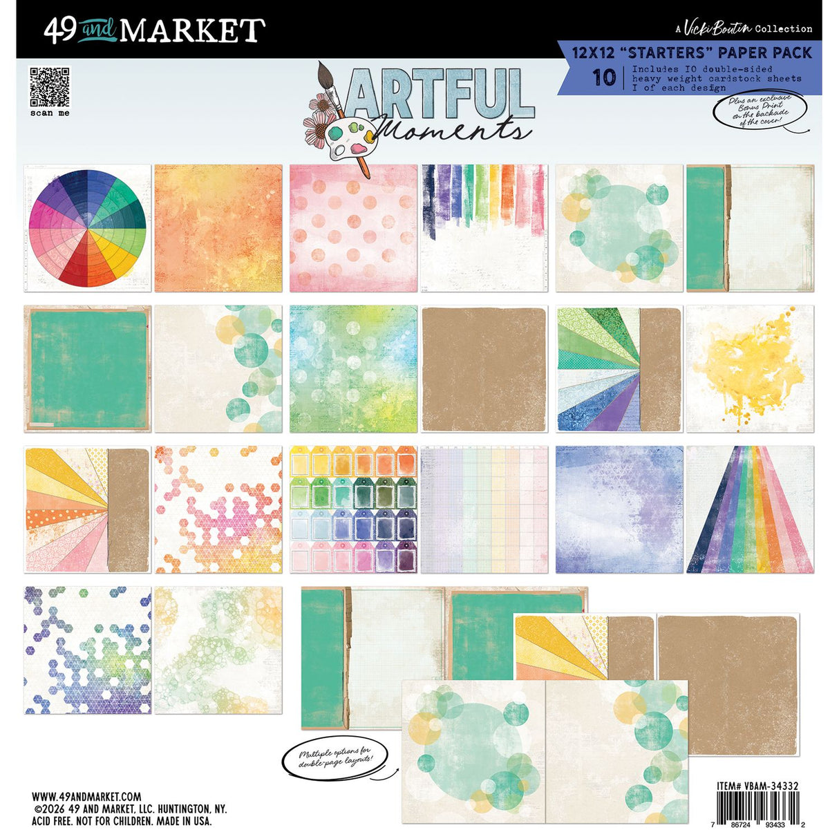 49 And Market - Vicki Boutin - Artful Moments - Collection Pack 12"X12"
