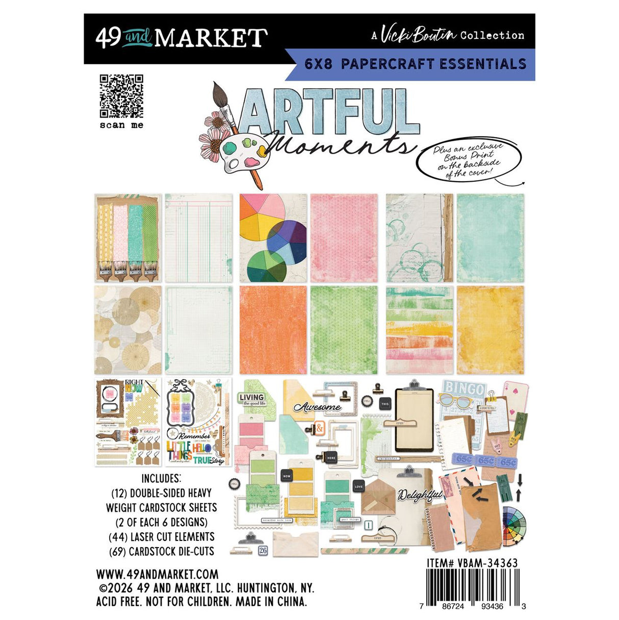 49 And Market - Vicki Boutin - Artful Moments - Collection Pack 6"X8"