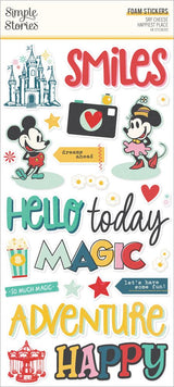 Simple Stories - Say Cheese Happiest Place - Foam Stickers