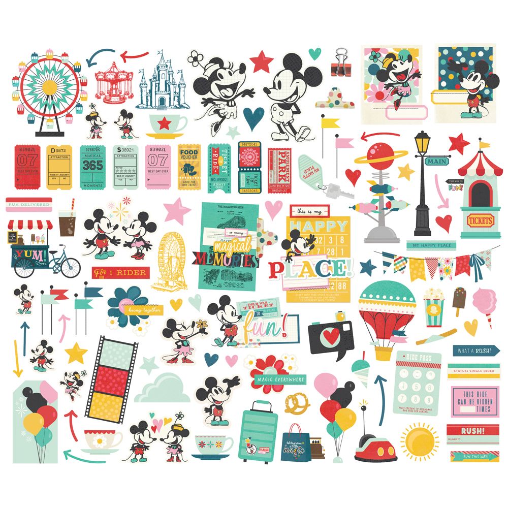 Simple Stories - Say Cheese Happiest Place - Bits & Pieces Die Cuts