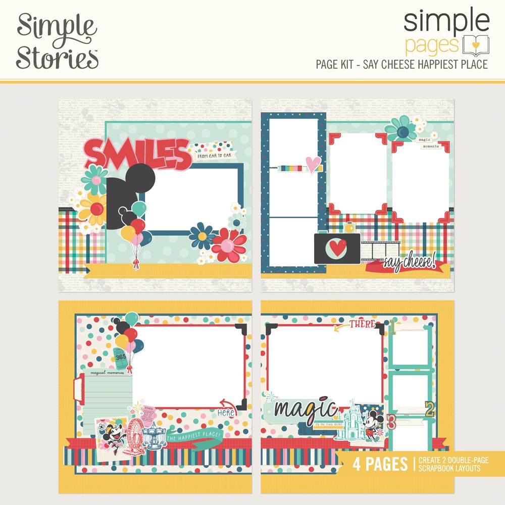 Simple Stories - Say Cheese Happiest Place - Simple Pages Page Kit