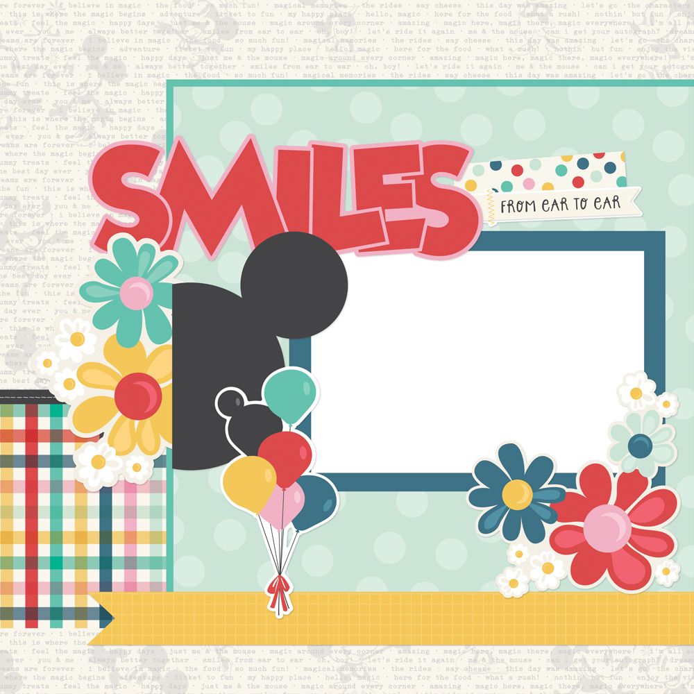 Simple Stories - Say Cheese Happiest Place - Simple Pages Page Kit