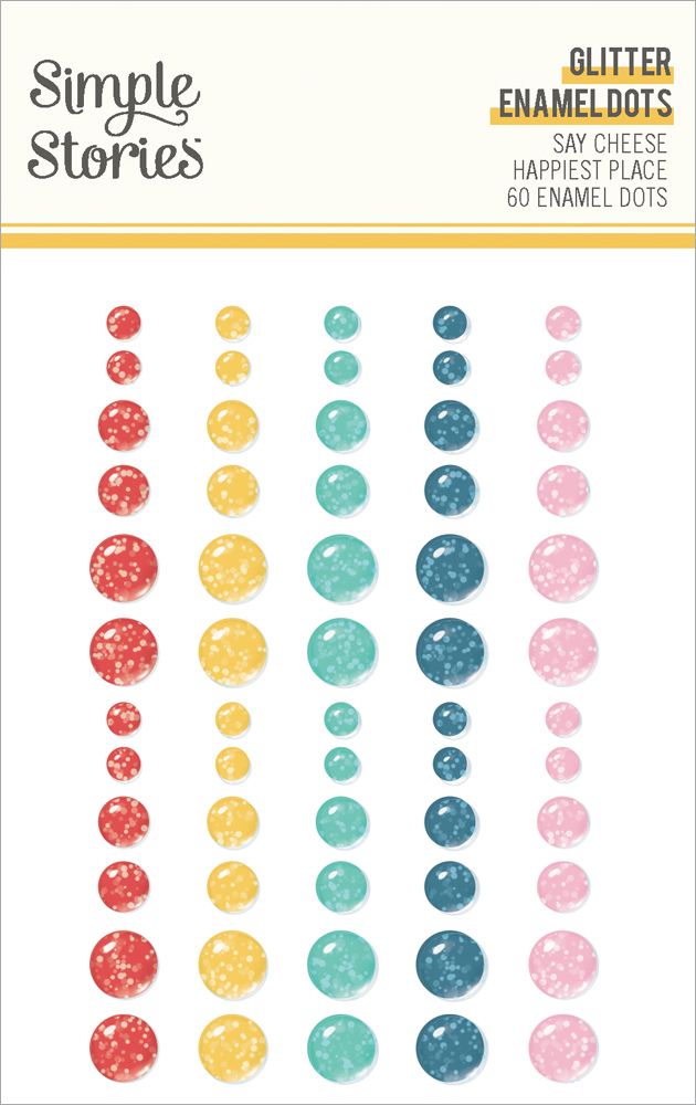 Simple Stories - Say Cheese Happiest Place - Glitter Enamel Dots