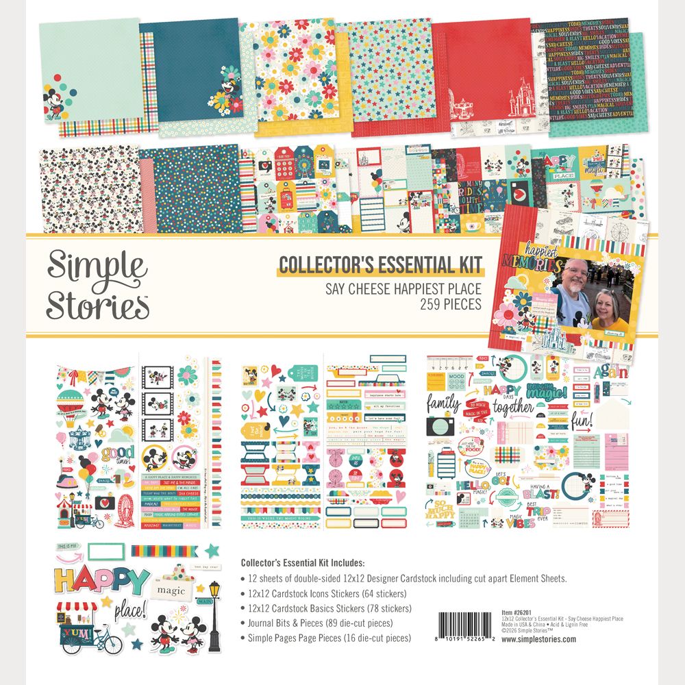 Simple Stories - Say Cheese Happiest Place - Collector's Essential Kit