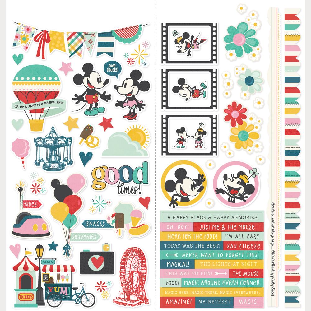 Simple Stories - Say Cheese Happiest Place - Icon Cardstock Stickers