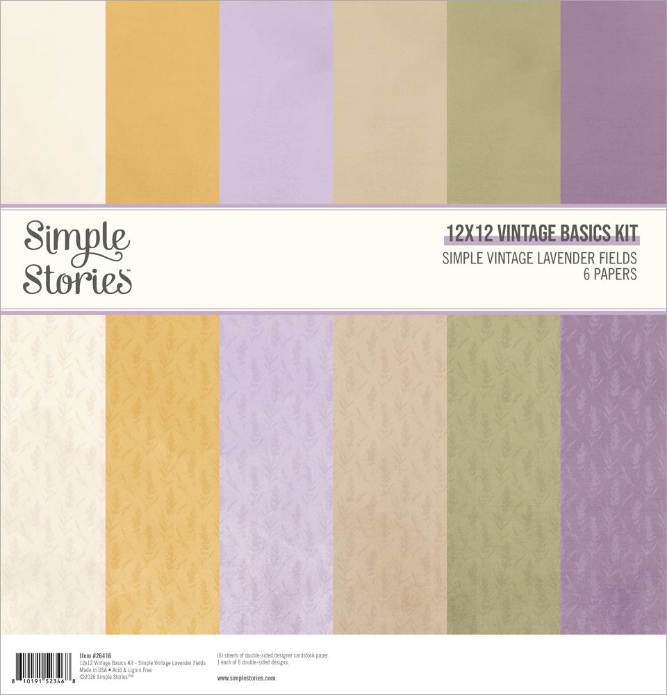 Simple Stories - Simple Vintage Lavender Fields - Vintage Basics Kit