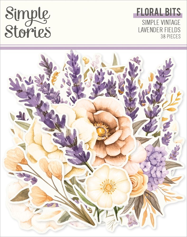 Simple Stories - Simple Vintage Lavender Fields - Floral Bits & Pieces