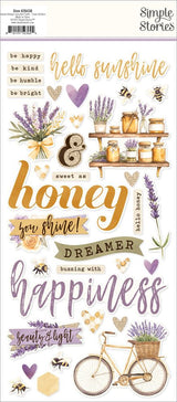 Simple Stories - Simple Vintage Lavender Fields - Foam Stickers