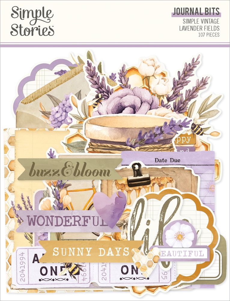 Simple Stories - Simple Vintage Lavender Fields - Journal Bits & Pieces