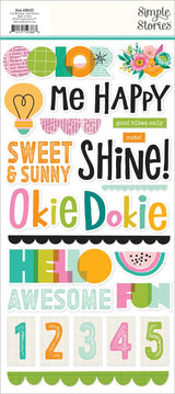 Simple Stories - Color Me Happy - Foam Stickers
