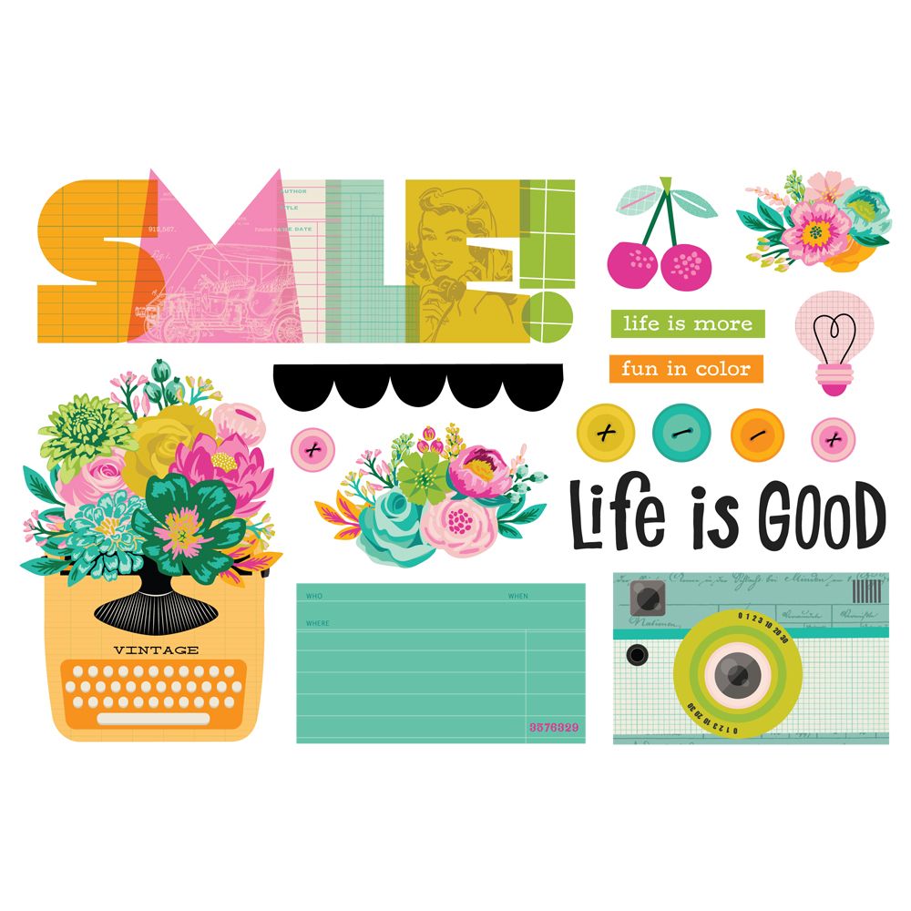 Simple Stories - Color Me Happy - Simple Page Pieces