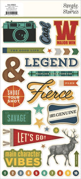 Simple Stories - Rustic Legend - Foam Stickers