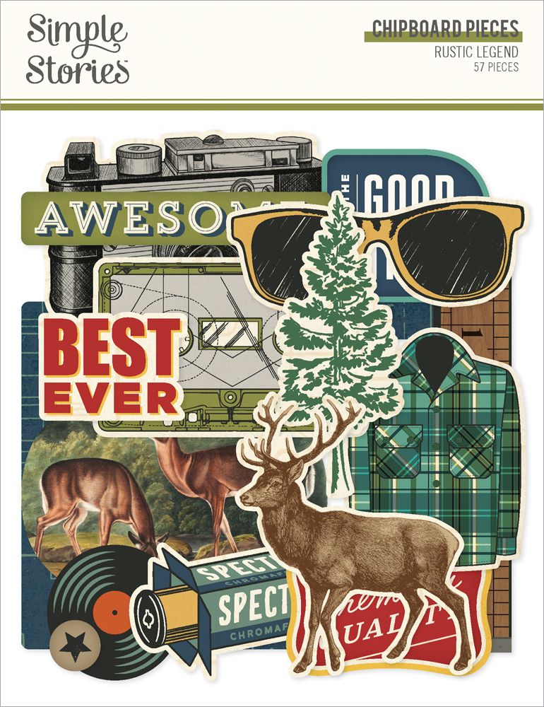 Simple Stories - Rustic Legend - Chipboard Pieces