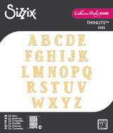 Sizzix - Catherine Pooler - Thinlits Die Set - Folk Alphabet