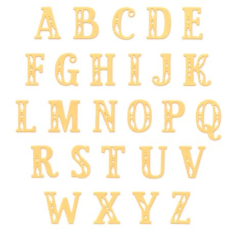 Sizzix - Catherine Pooler - Thinlits Die Set - Folk Alphabet