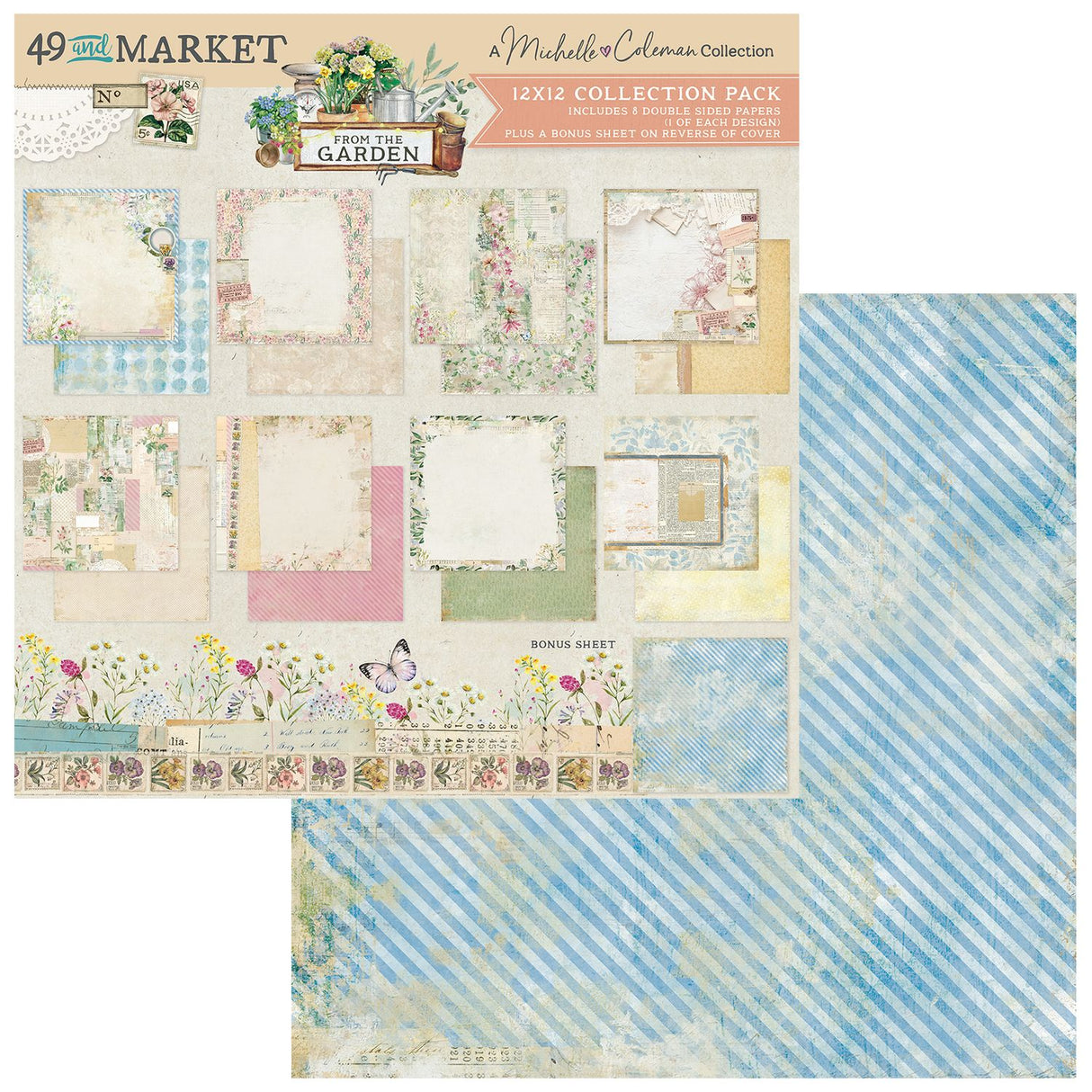 49 And Market - From the Garden - Collection Pack 12"X12"