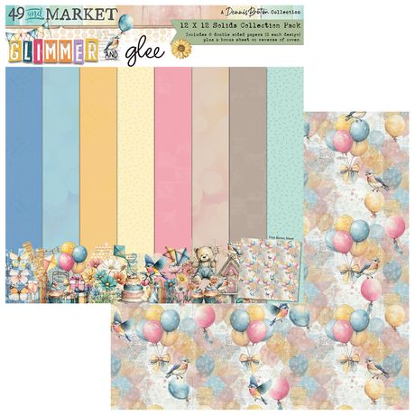 49 And Market - Glimmer and Glee - Solids Collection Pack 12"X12"