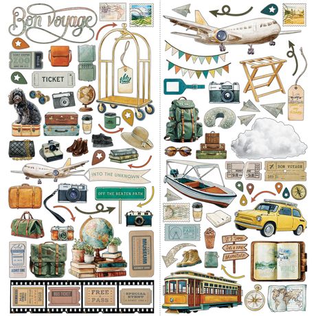 49 And Market - Travel Diaries - Laser Cut Outs - Elements