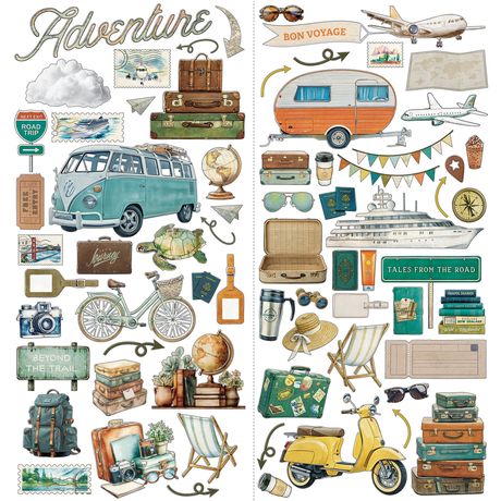 49 And Market - Travel Diaries - Laser Cut Outs - Elements