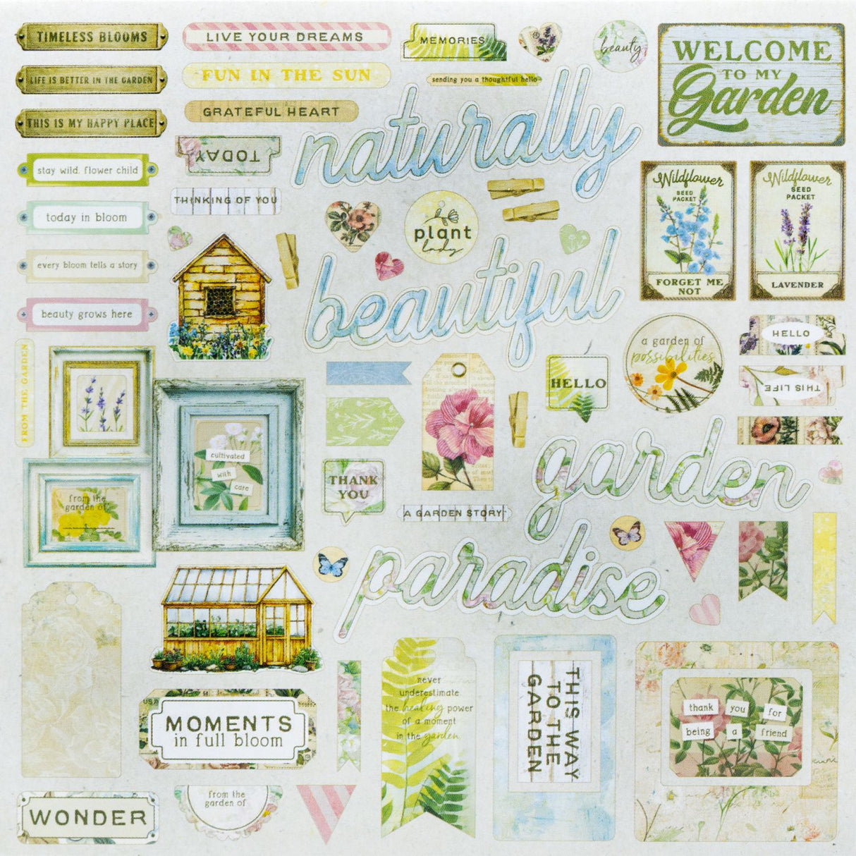 49 And Market - From the Garden - Chipboard Set