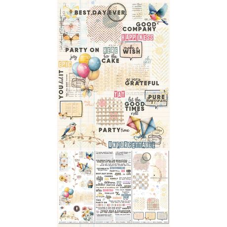 49 And Market - Glimmer and Glee - Blendable Rub-On Transfer Set 6"X12"