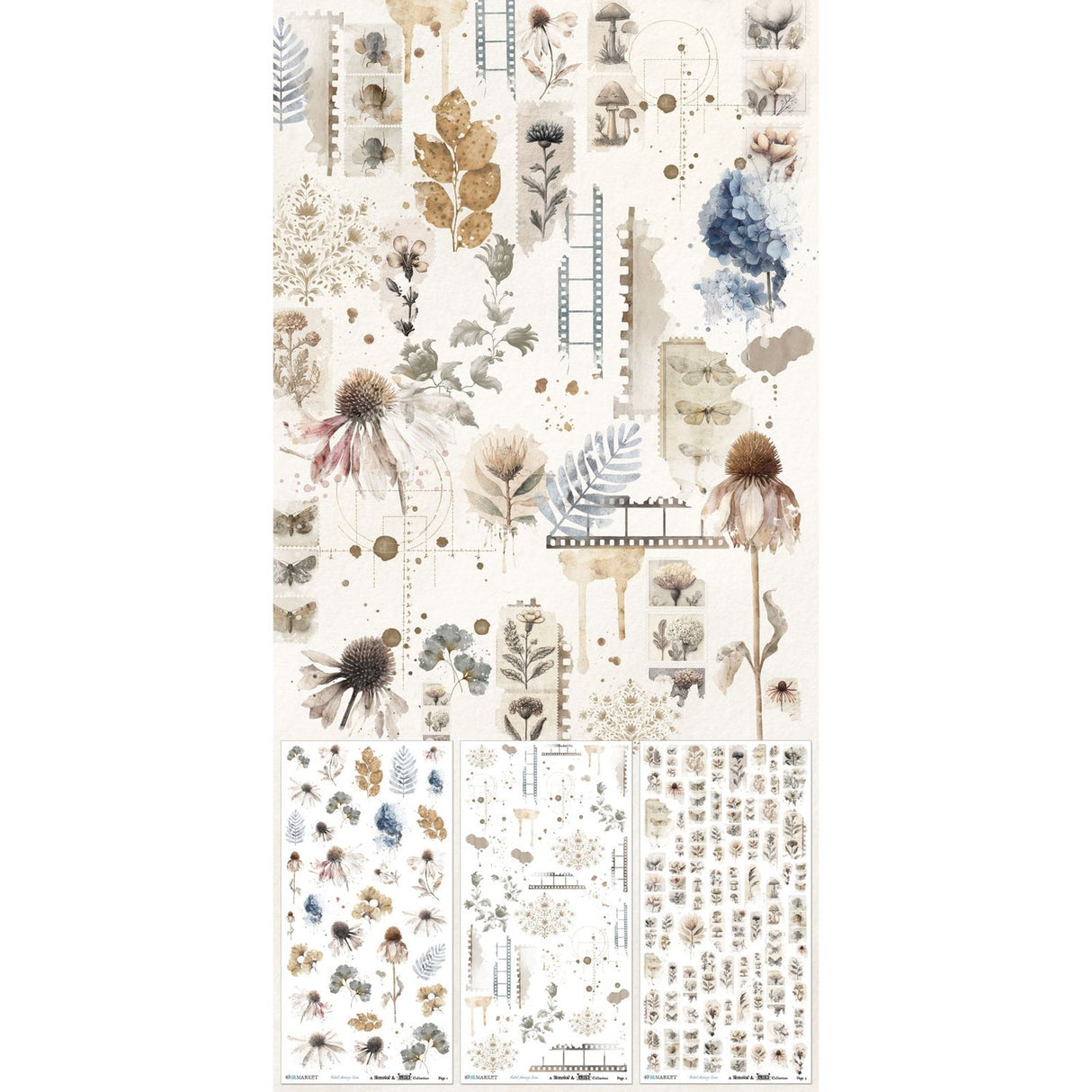49 And Market - Faded Memory Lane - Essential Rub-On Transfer Set
