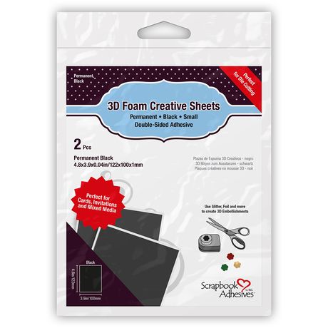 Scrapbook Adhesives - 3D Foam Creative Sheets Small - Black
