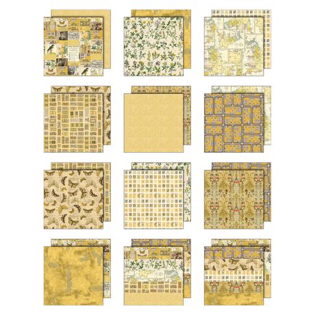 Tim Holtz - Advantus - Idea-ology Double- Sided Cardstock 12"X12" - Palette Collection: Yellow