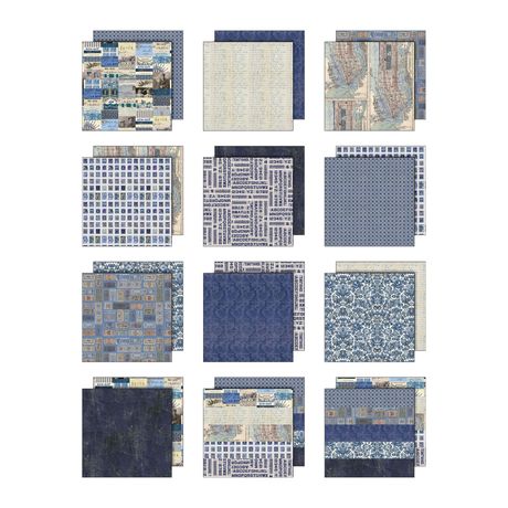 Tim Holtz - Advantus - Idea-ology Double- Sided Cardstock 12"X12" - Palette Collection: Indigo