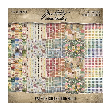 Tim Holtz - Advantus - Idea-ology Double- Sided Cardstock 12"X12" - Palette Collection: Multi