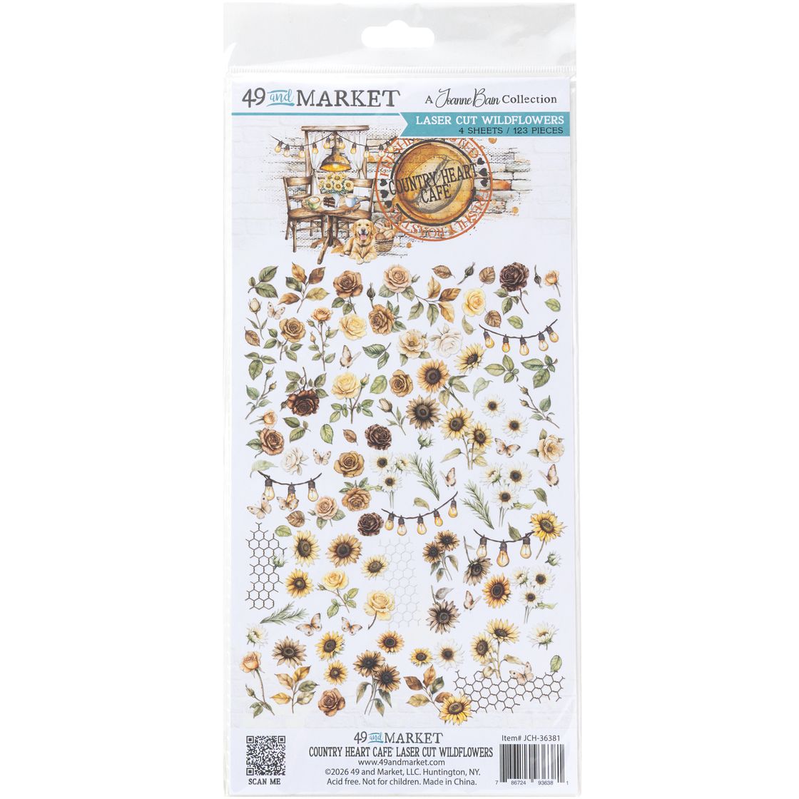 49 And Market - Country Heart Cafe - Laser Cut - Wildflowers