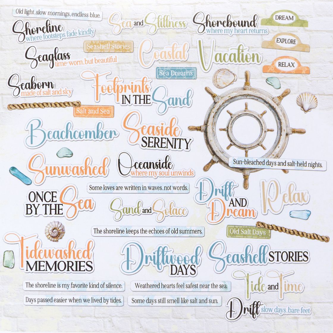 49 And Market - Coastal Soul - Chipboard Assortment