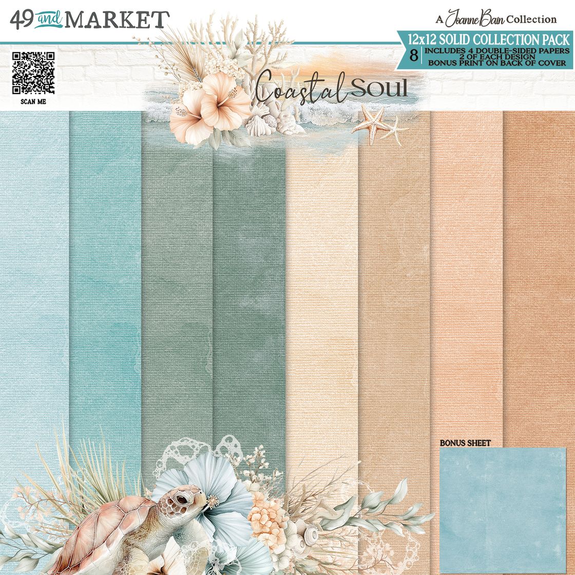 49 And Market - Coastal Soul - Solids Collection Pack 12"X12"