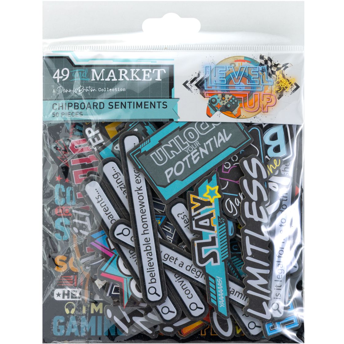 49 And Market - Level Up - Chipboard Assortment