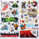 49 And Market - Level Up - Rub-On Transfer Set - Sports