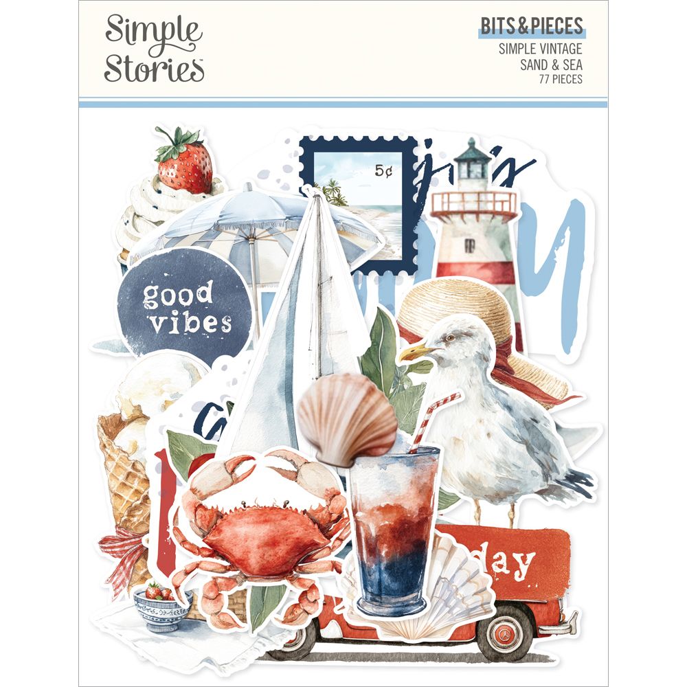 ***Pre-Order*** Simple Stories - Simple Vintage Sand & Sea - Bits & Pieces