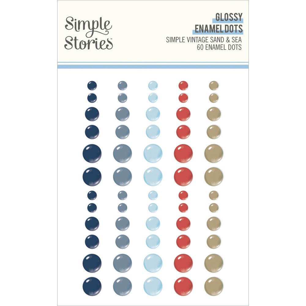 ***Pre-Order*** Simple Stories - Simple Vintage Sand & Sea - Glitter Enamel Dots