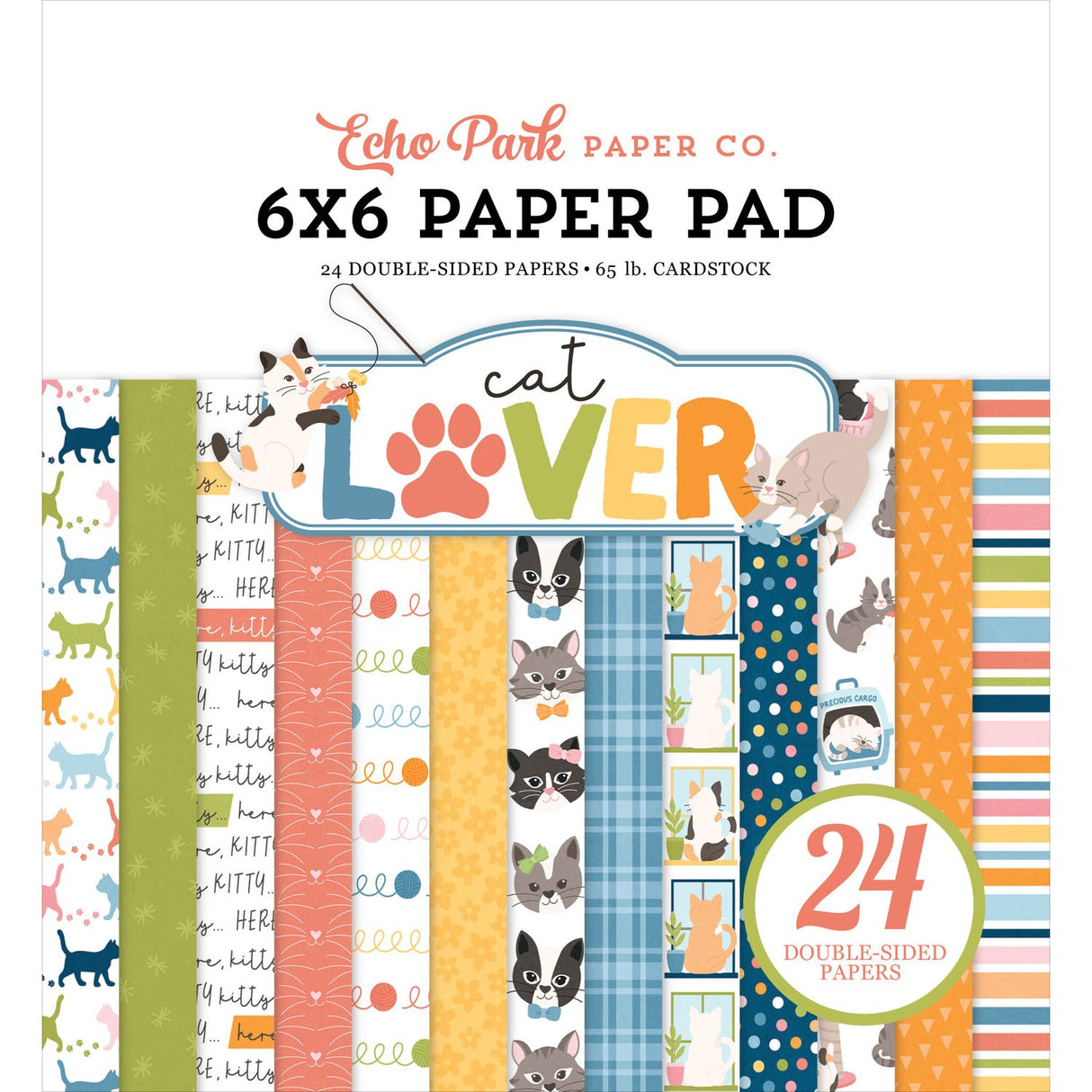 ***Pre-Order*** Echo Park - Cat Lover - Double-Sided Paper Pad 6"X6"