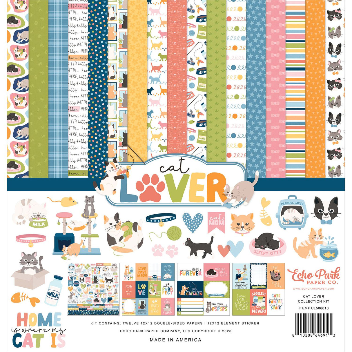 ***Pre-Order*** Echo Park - Cat Lover - Collection Kit 12"X12"