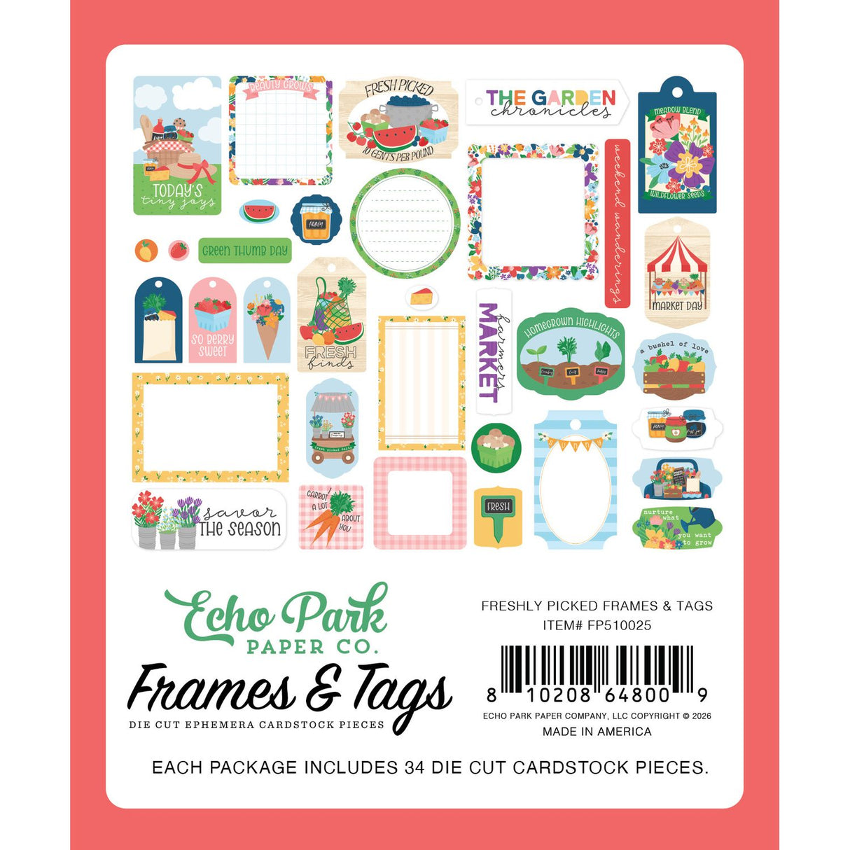 ***Pre-Order*** Echo Park - Freshly Picked - Frames & Tags