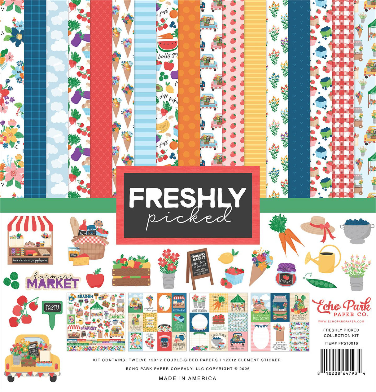 ***Pre-Order*** Echo Park - Freshly Picked - Collection Kit 12"X12"