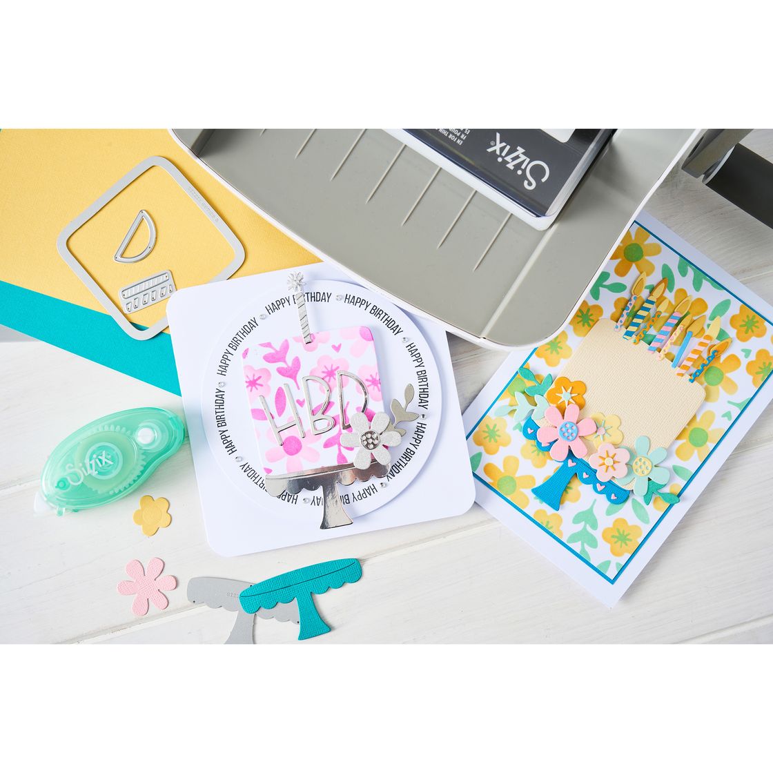 Sizzix - Thinlits Die Set 15PK w/2PK Stencils Set Let's Eat Cake! BY Catherine Pooler