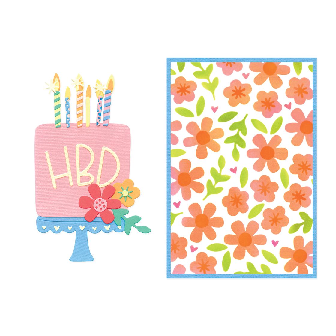 Sizzix - Thinlits Die Set 15PK w/2PK Stencils Set Let's Eat Cake! BY Catherine Pooler