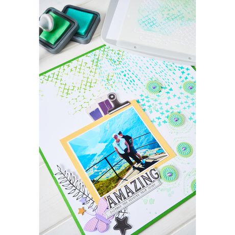 ***Pre-Order*** Sizzix - Vicki Boutin - A5 Stencil 4PK - Stitched Florals
