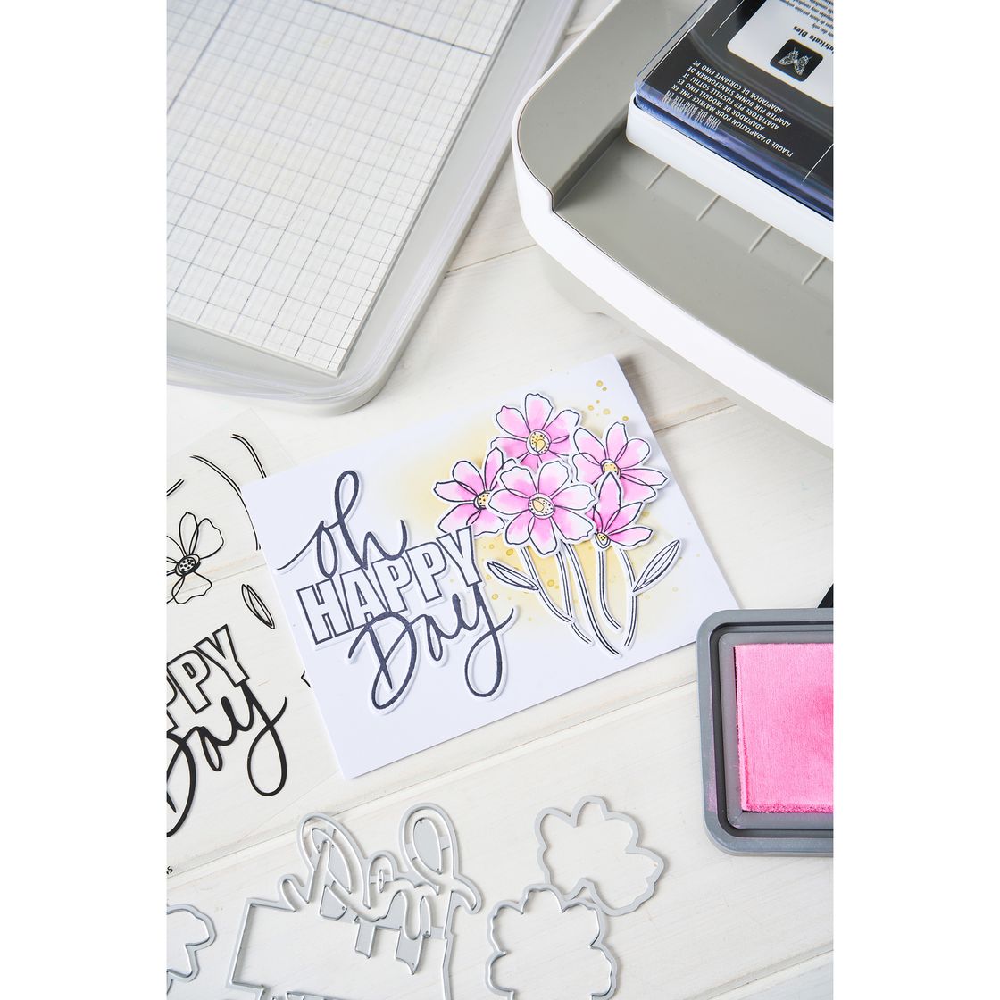 Sizzix - Clear Stamps Set 10PK w/10PK Dies Oh Happy Day by Vicki Boutin