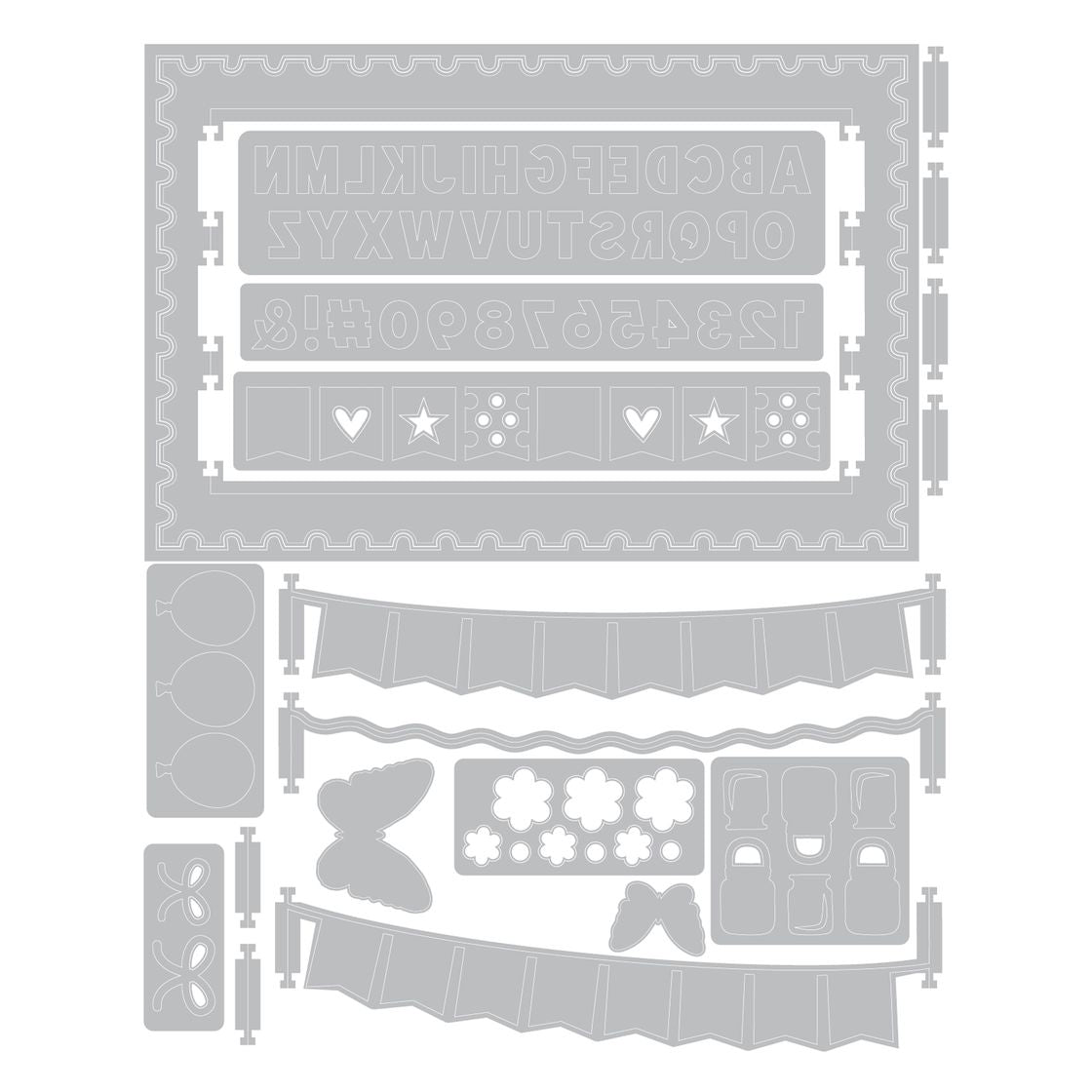 Sizzix - Thinlits Die Set 20PK All about Banners by 49 & Market