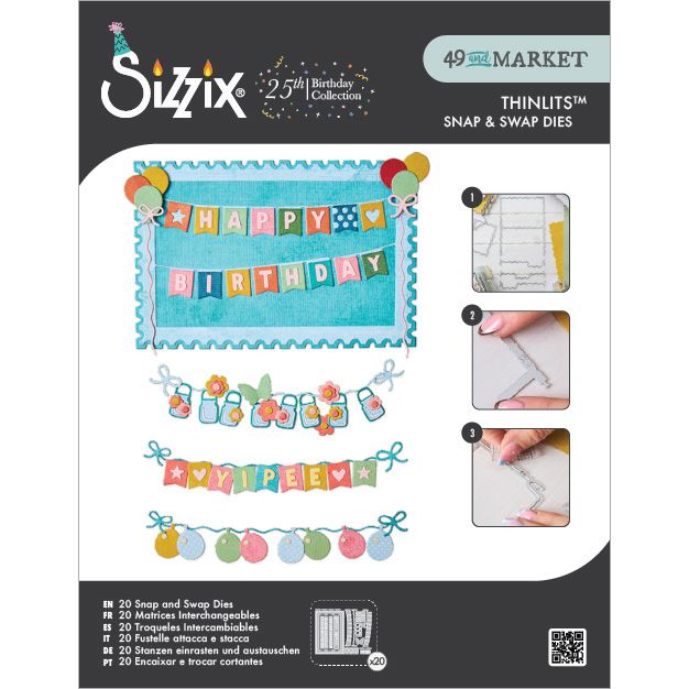 Sizzix - Thinlits Die Set 20PK All about Banners by 49 & Market