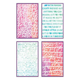 ***Pre-Order*** Sizzix - Vicki Boutin - A5 Stencil 4PK - Words and Numbers